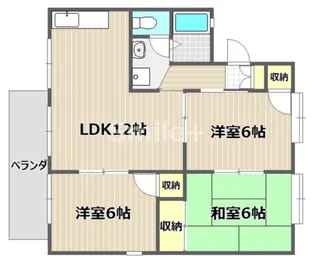 セジュール大守【1階】の間取り