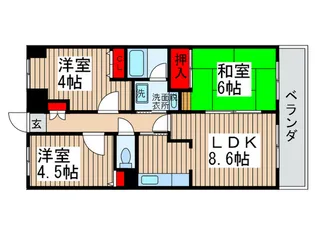 アコール新松戸【1階】の間取り