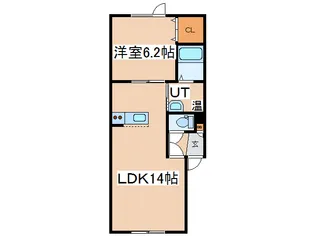 レインボーコートA【2階】の間取り