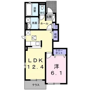 パディ・アロウ・ハウスI【1階】の間取り