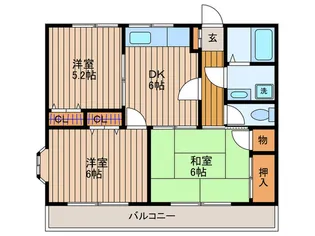 スカイハイツ・狭山【1階】の間取り