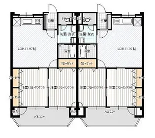 フェリス伊那【1階】の間取り
