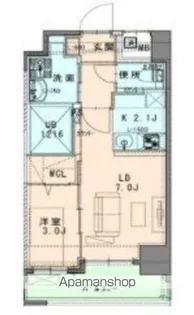 ヴィラージュ高宮【6階】の間取り