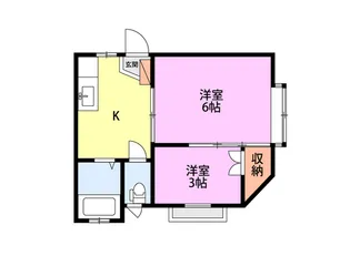 ウイング中木戸II【1階】の間取り