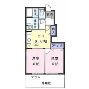 ピァチェーレ【1階】の間取り