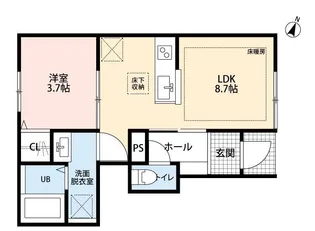 リーブルファイン草加新栄【1階】の間取り