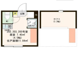 ウェリナ東十条【2階】の間取り