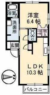 グランドメゾン皆実 B棟【1階】の間取り