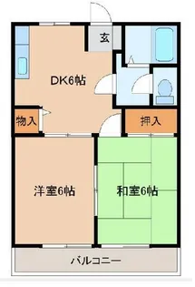 グリーンタウンF【1階】の間取り