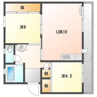 BLUE SKY ONE東別府【4階】の間取り