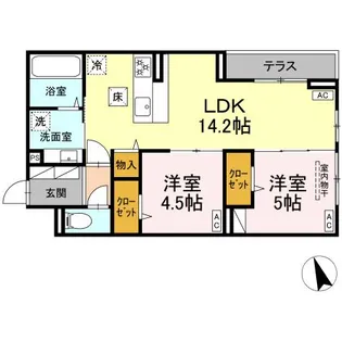 D-PRECIOUS武蔵野【1階】の間取り