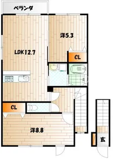 ボヌールM I【2階】の間取り