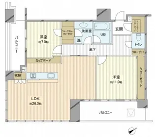 ザ・広島タワー【16階】の間取り