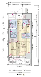ソルテラスOSAKA千里丘駅前【2階】の間取り