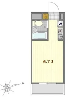 グローリア初穂西早稲田【1階】の間取り