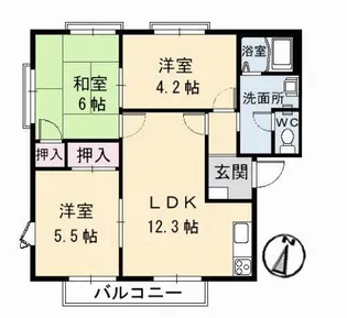 フレグランス阿賀南 A棟【2階】の間取り