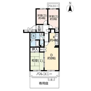 URかわつるグリーンタウン松ヶ丘【1階】の間取り