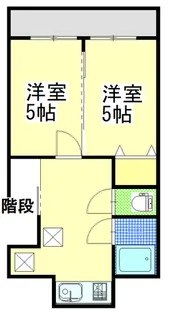 コーポコスモスA【2階】の間取り