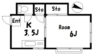 マルミ荘【1階】の間取り