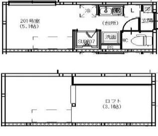 URAYAMA TERRACE【2階】の間取り