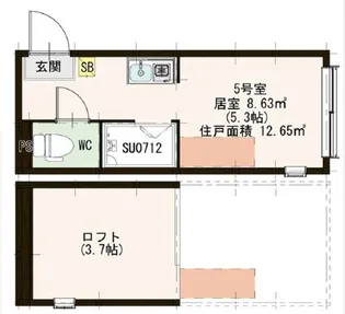 サニーデイズ和泉【1階】の間取り