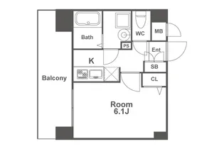 エスリード南森町【8階】の間取り