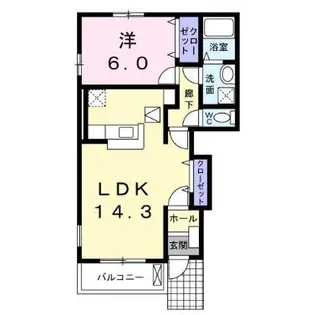 メゾン・ジェルメI、II、III、IV【1階】の間取り