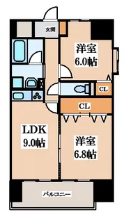ラ フォーレ久宝園【3階】の間取り