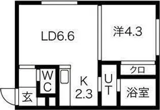 sumika(スミカ)【4階】の間取り