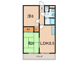 エスクイ-ナ尼崎【3階】の間取り
