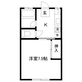 第一竹内コーポ【2階】の間取り
