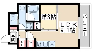小西マンション【7階】の間取り