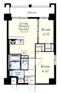 エルグランド吉塚【7階】の間取り