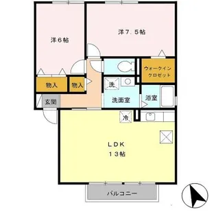 ロイヤルガーデン C棟【1階】の間取り