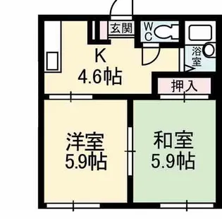 コーポ安長【2階】の間取り