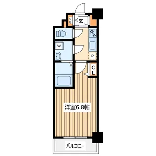 エス-レジデンス横浜子安アブレスト【7階】の間取り