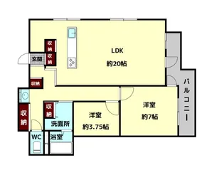 オルボス壱分【3階】の間取り