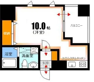 オリエントビルイーストタワーNO 76【17階】の間取り