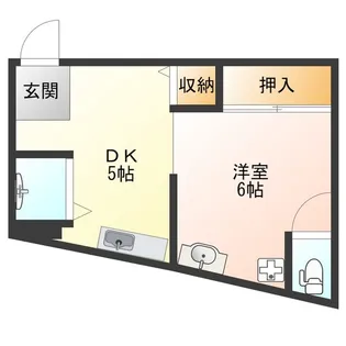 ハッピーテラス高見【2階】の間取り