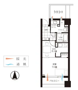 サウスコンフォート三鷹【7階】の間取り