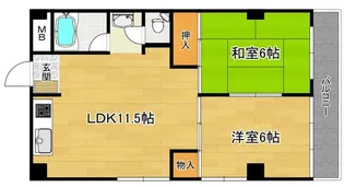 大橋マンション【4階】の間取り