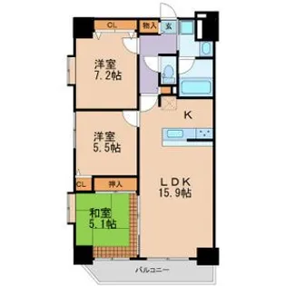 グランボア宇都宮アヴニール【3階】の間取り