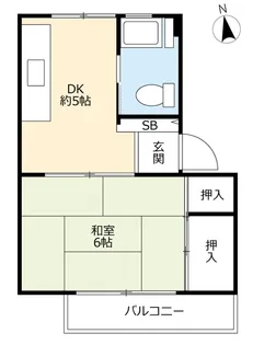 UR萩原【4階】の間取り