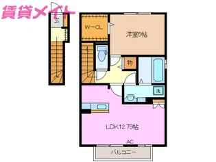 コージーコート東方【2階】の間取り