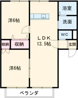 ウエストワン【2階】の間取り