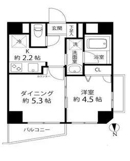 Duo Stage白金高輪 デュオステージ白金高輪【4階】の間取り