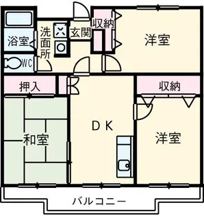 ルミエール若葉【4階】の間取り