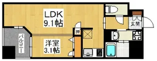 ロールベール博多駅前【8階】の間取り