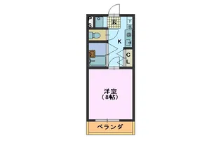 アビタシオンローザ【1階】の間取り