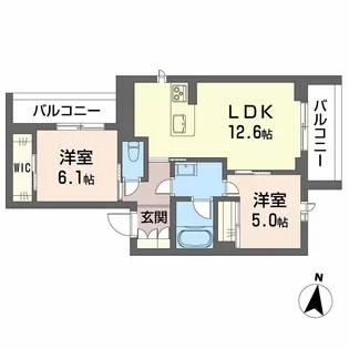 ノルディア野田【3階】の間取り